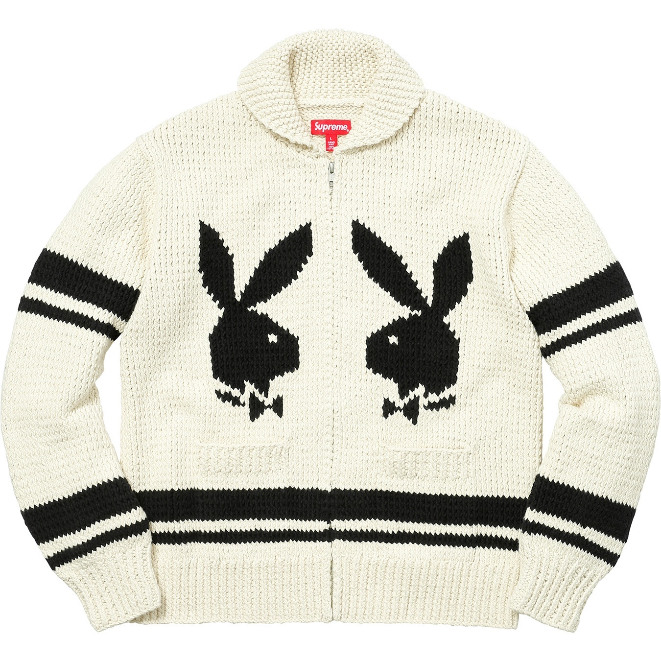 Supreme®/Playboy© Shawl Collar Full Zip Sweater view 2